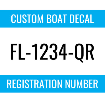 Boat Registration Decal - One Pair B1